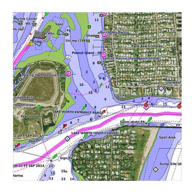 BlueChart g3 Vision - Carta Náutica Costa Oeste de Sudamérica