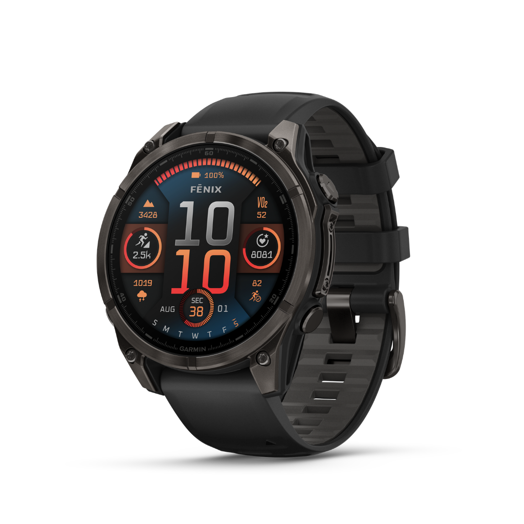 Garmin Fenix 8 Amoled - 47mm Sapphire Carbon Gray — Smartwatch Multideporte Premium — vista frontal