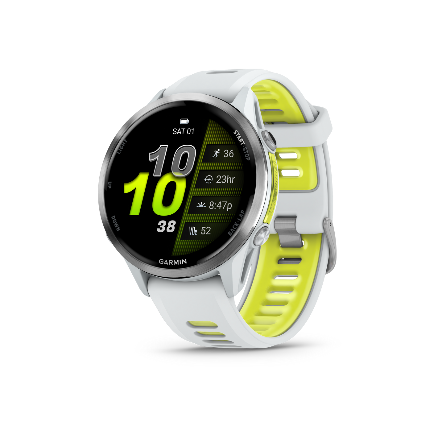 Garmin Forerunner 970 - Whitestone/Amp Yellow