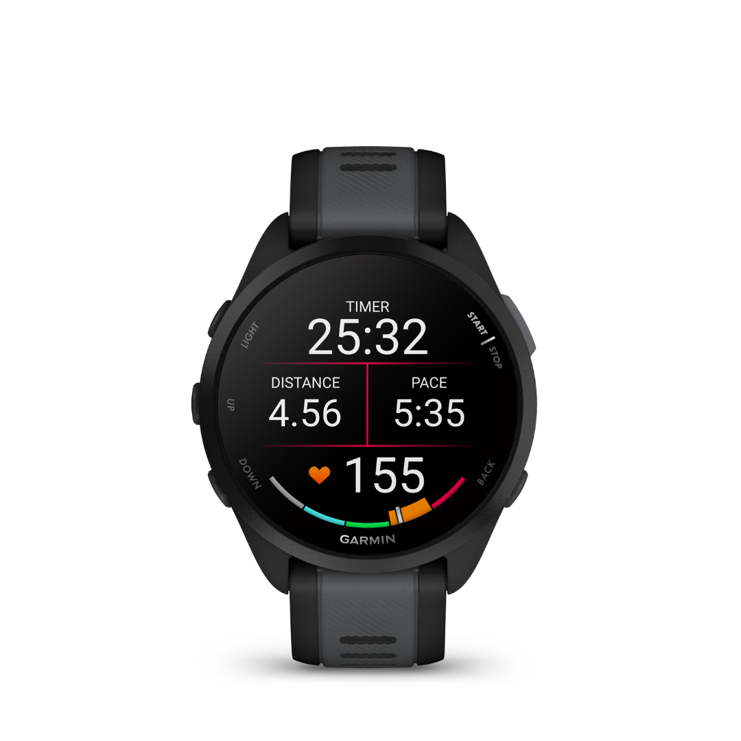 Garmin Forerunner 165 - Black Slate Gray — Reloj GPS Running — vista de detalle