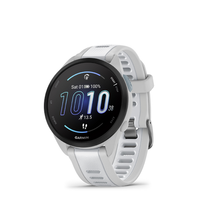 Garmin Forerunner 165 (Music/Whitestone) — Reloj GPS Running — vista frontal