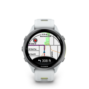 Garmin Forerunner 970 - Whitestone/Amp Yellow — Reloj GPS Running — vista de detalle