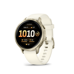 Garmin Venu 4 - 41mm Beige Lunar Gold — Smartwatch Multideporte — vista frontal