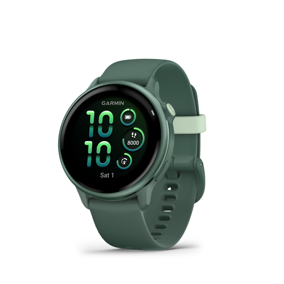 Garmin Vivoactive 6 - Metallic Jasper Green — Smartwatch Multideporte — vista frontal