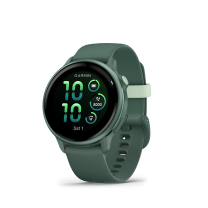 Garmin Vivoactive 6 - Metallic Jasper Green — Smartwatch Multideporte — vista frontal